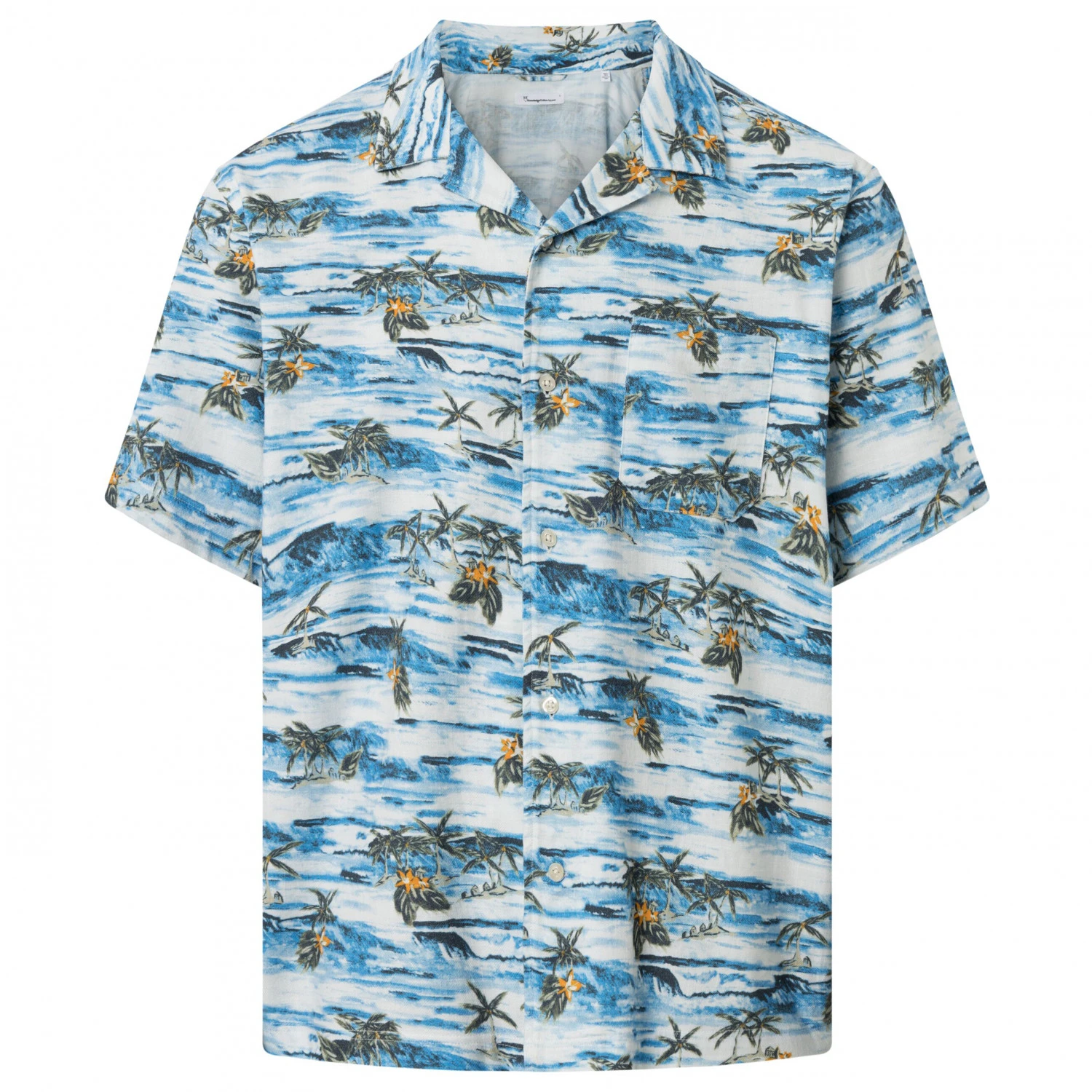 KnowledgeCotton Apparel Boxed Fit AOP S/S Light Shirt - Hemd
