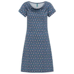 Women's Jersey-Kleid S/S Geraffter Ausschnitt - Kleid